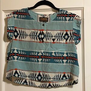 Pendleton Women's Blue Patterned Top